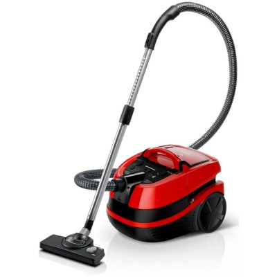 Bosch Пилосос миючий, 2100Вт, НЕРА13, турбощітка, червоний