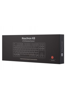 Keychron Клавіатура механічна K8 87Key, Gateron G Pro Red, Hot-Swap, BT/USB-A, EN/UKR, RGB, Чорний