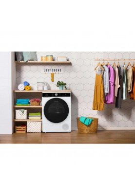 Gorenje Сушильна машина тепловий насос, 9кг, A++, 60см, дисплей, 15 програм, підсвітка барабану, білий