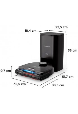 Rowenta Робот-пилосос миючий X-Plorer Serie 220+ Animal & Allergy Model, 5600ПаВт, h=9.7см, 0.35л, конт пилок -0.22л, автон. робота до 120хв, чорний