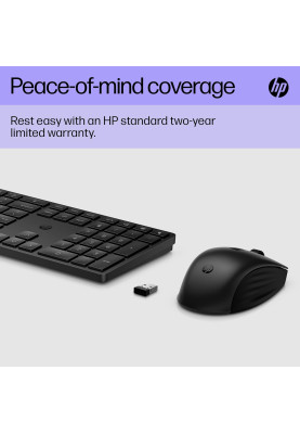 HP Комплект клавіатура та миша НР 650, WL, EN/UK, чорний