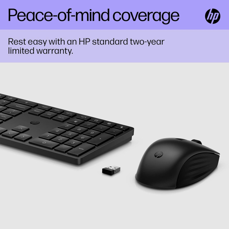 HP Комплект клавіатура та миша НР 650, WL, EN/UK, чорний