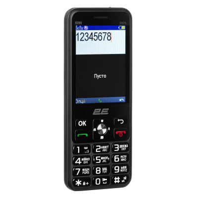 2E Мобільний телефон E280 2025 2.8" 2SIM, 1500мА•год, чорний