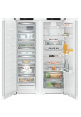Liebherr Холодильник SBS, 185.5x119.4х67.5, холод.відд.-398л, мороз.відд.-271л, 2дв., A+, NF, диспл внутр., білий