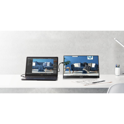 ASUS Монітор портативний 15.6" ZenScreen MB16AHV mHDMI, 2xUSB-C, IPS, Cover