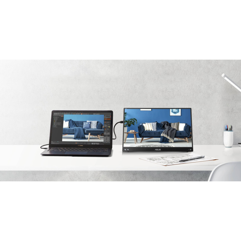 ASUS Монітор портативний 15.6" ZenScreen MB16AHV mHDMI, 2xUSB-C, IPS, Cover