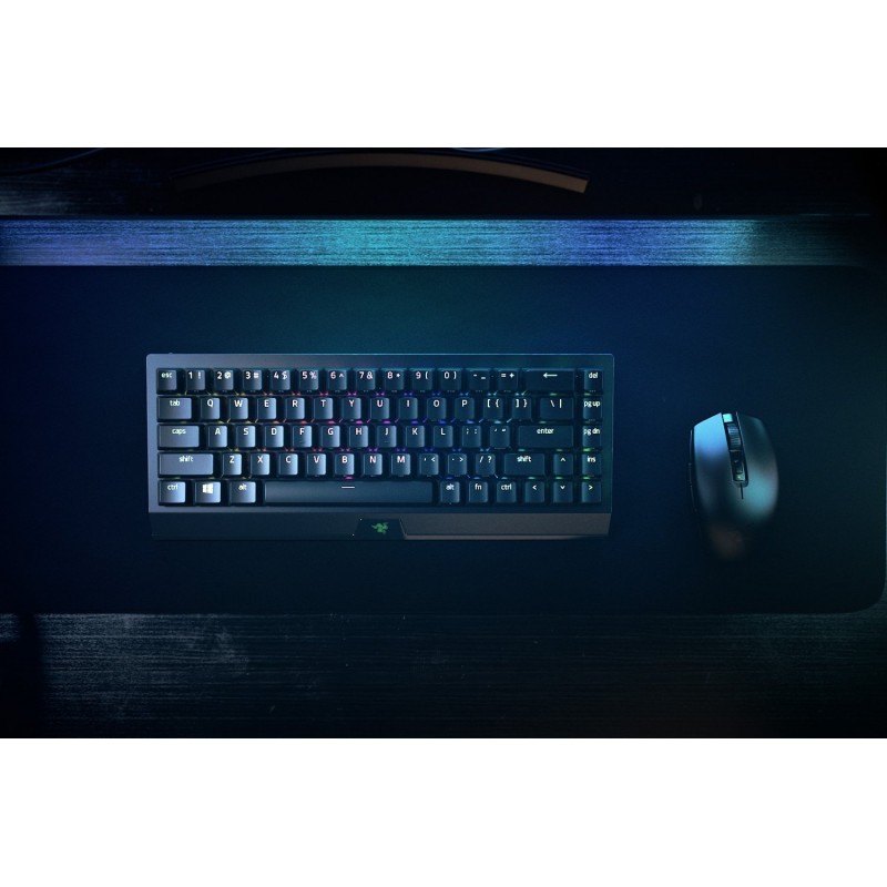 Razer Клавіатура ігрова BlackWidow V3 Mini HyperSpeed Green Switch WL/BT/USB RU RGB, Black