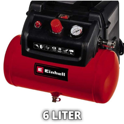 Einhell Компресор безмасляний TC-AC 190/6/8 OF Set, 6 л, 1200 Вт, 190 л/хв