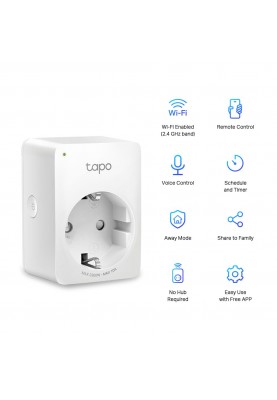 TP-Link Смарт-розетка Tapo P100 N300 BT 10A