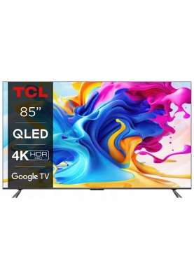 TCL Телевізор 85" QLED 4K 60Hz Smart Google TV Black