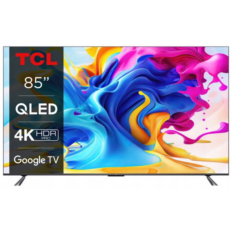 TCL Телевізор 85" QLED 4K 60Hz Smart Google TV Black