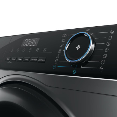 Haier Сушильна машина тепловий насос, 9кг, A+++, 59,5см, дисплей, пара, cріблястий