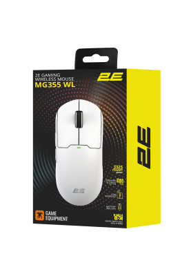 2E Gaming Миша MG355 WL, RGB, USB-A/WL, білий