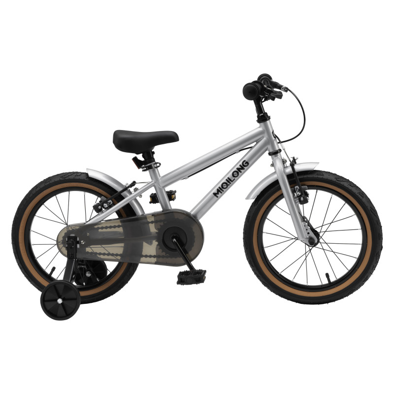 Miqilong Дитячий велосипед ST 16" срібний