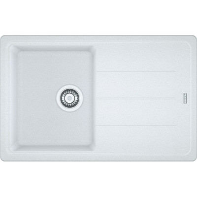 Franke Мийка кухонная Basis, фраграніт, прямокутник, з крилом, 780х500х200мм, чаша - 1, накладна, BFG 611-78, білий