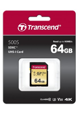 Transcend Карта пам'яті SD 64GB C10 UHS-I R95/W45MB/s