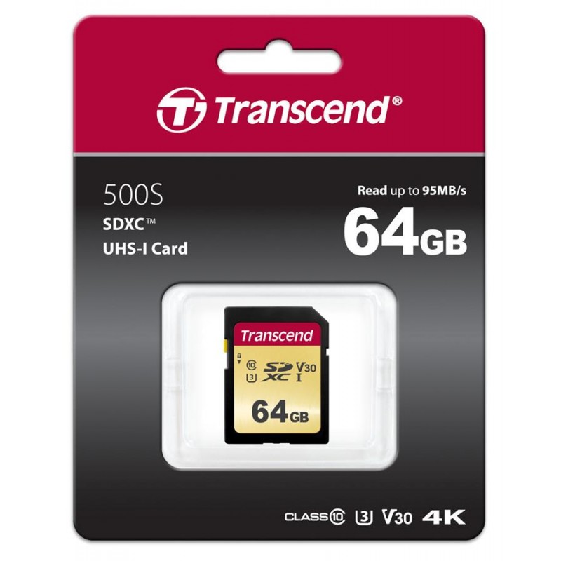 Transcend Карта пам'яті SD 64GB C10 UHS-I R95/W45MB/s