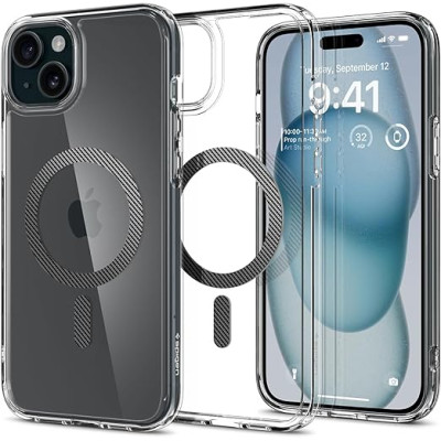 Spigen Чохол Apple iPhone 15 Ultra Hybrid MagFit, Carbon Fiber