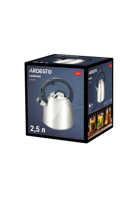 ARDESTO Чайник Gemini Cremona, 2.5 л, сірий, нержавіюча сталь