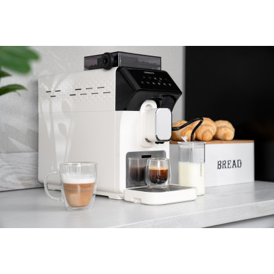 ARDESTO Кавомашина, 2л, зерно, автомат.капуч, дисплей, авторецептів -9, біло-чорний