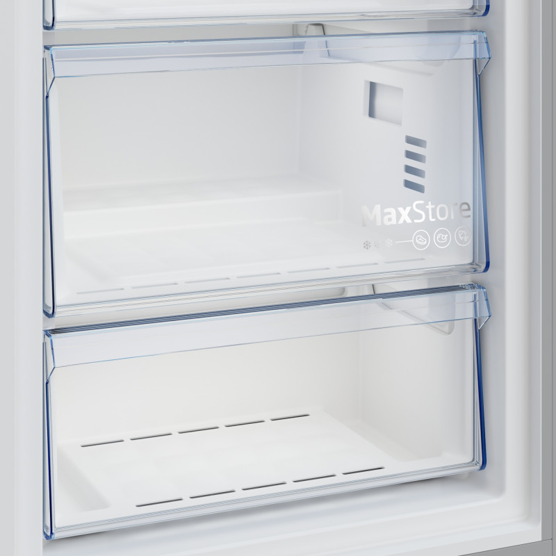 Beko Морозильна камера, 187x60x71, 286л, 1дв., A+, NF, нержавіюча сталь