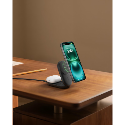 Belkin Зарядне бездротовий пристрій Belkin UltraCharge 2-in-1 Foldable Magnetic Charging 25Вт, чорний