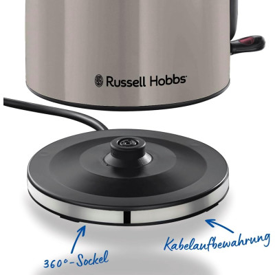 Russell Hobbs Електрочайник Russell Hobbs, 1.7л, метал, мокко