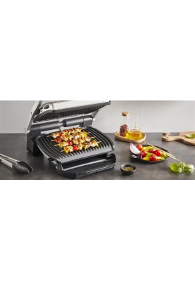 Tefal Гриль прижимний OptiGrill+ 2000Вт, темп. режимів-4, знімні пластини, алюміній, метал