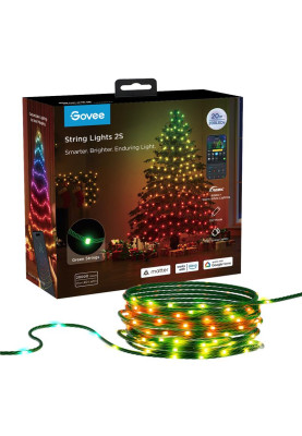 Govee Гірлянда Smart LED H80C4 Christmas String Lights 2, RGBWIC, 20м, прозорий кабель