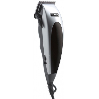Moser Машинка для стриження WAHL HomePro, від мережі, вібраційний мотор, насадок-8, кейс,ножиці, гребінець в компл, сталь, чорно-сріблястий