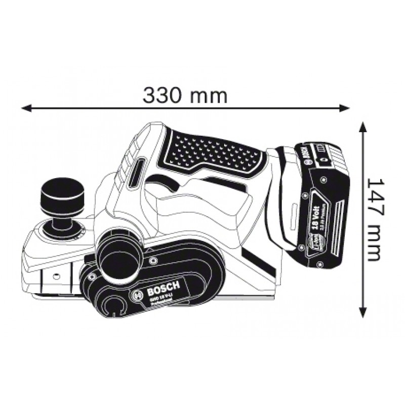 Bosch Professional GHO 18 V-LI акумуляторний