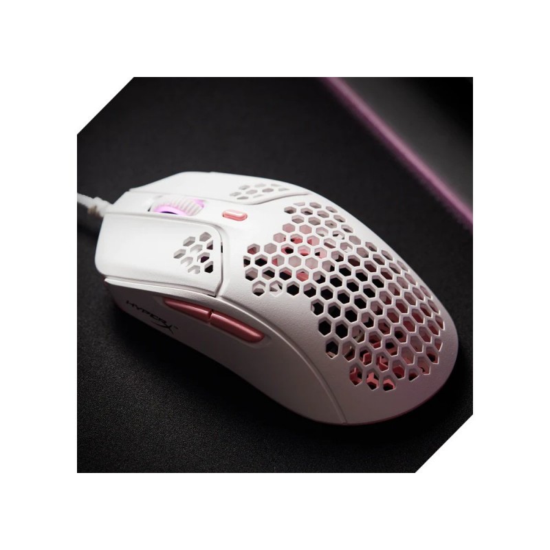 HyperX Миша Pulsefire Haste USB, White/Pink