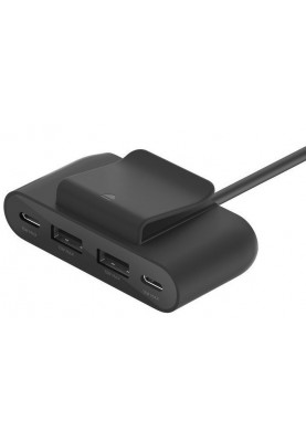 Belkin Адаптер 2хUSB-C/2хUSB-A, 2м, чорний