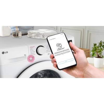 LG Пральна машина фронтальна, 8кг, 1200, A, 48см, дисплей, пара, інвертор, білий