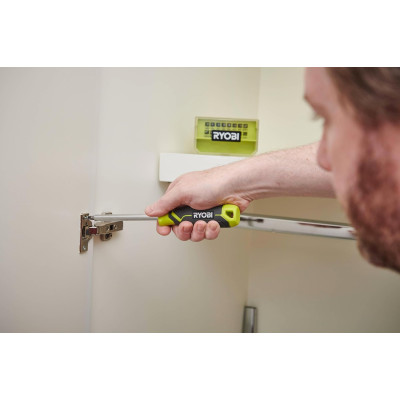 Ryobi Викрутка RHSDM1701, бітотримач 1/4", 100мм, 16 біт, SL, PH, PZ, Torx, кейс