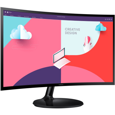 Samsung Монітор 23.8" S24C360E D-Sub, HDMI, VA, 75Hz, 4ms, CURVED