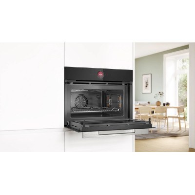 Bosch Духовий шафа електричний компактний, 45л, A, дисплей, конвекція, ф-ція мікрохвиль, чорний