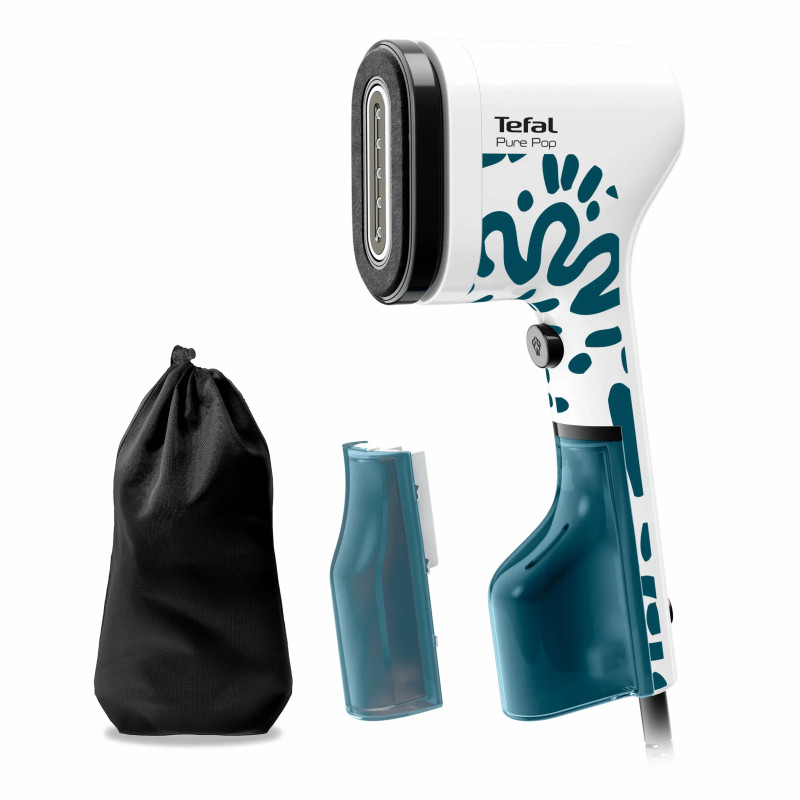 Tefal Відпарювач компактний Pure Pop Home & Travel, 1300Вт, 70мл, постійна пара - 20гр, біло-синій