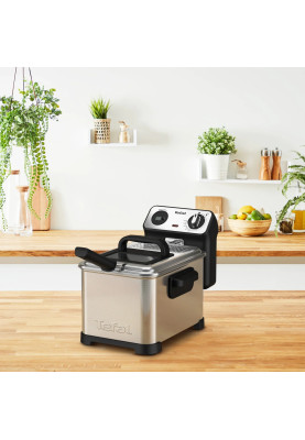 Tefal Фритюрниця Filtra Pro, 2400Вт, ємність-3л, механічне керув., від 150°C до 190°C нержавіюча сталь, чорний