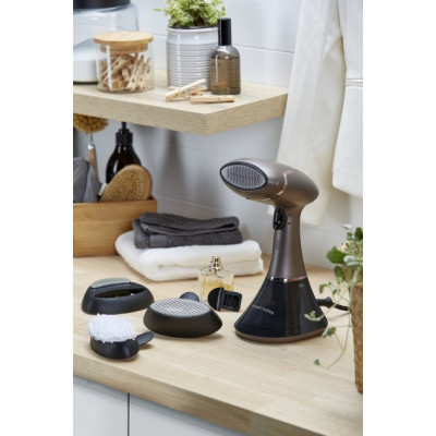 Russell Hobbs Відпарювач компактний Steam Genie Aroma, 1800Вт, 200мл, постійна пара - 32гр, керам. підошва, чорно-коричневий
