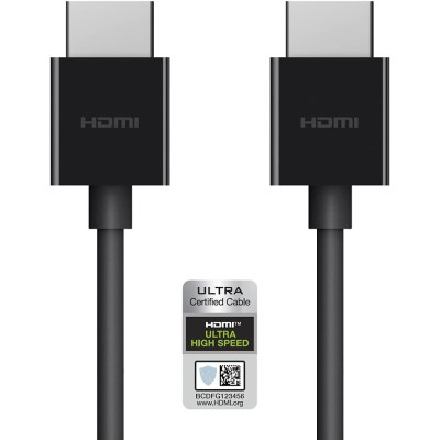 Belkin Кабель HDMI (M/M) 2м, 2.1, High Speed Ethernet, чорний Belkin Кабель HDMI (M/M) 2м, 2.1, High Speed Ethernet, чорний