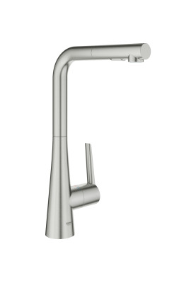 Grohe Змішувач для кухні Scala, довж.виливу - 205мм, поворотний/витяжний, 1важіль, супер сталь