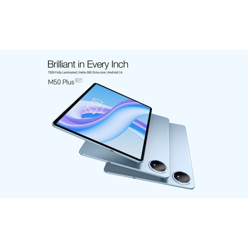 TECLAST Планшет M50 Plus 10.1" 6ГБ, 128ГБ, LTE, 7000мА•год, Android, блакитний