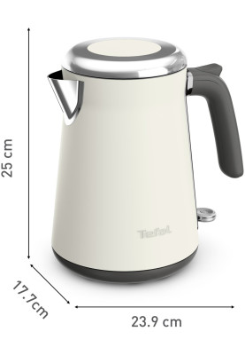 Tefal Електрочайник Collection 1.68л, Strix, нерж. сталь, бежевий