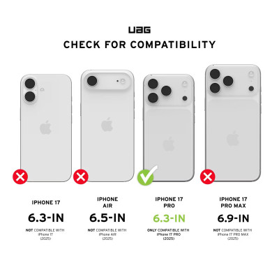 UAG Чохол UAG для iPhone 17 Pro, Plasma XTE MagSafe, Clear/Titanium
