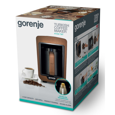 Gorenje Кофеварка ATCM730T/крапельна/ 735 Вт/ механіч. упр/ коричн.