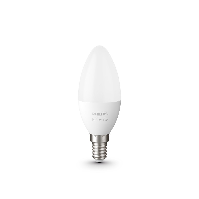 Philips Hue Лампа розумна E14, 5.5W(40Вт), 2700K, White, ZigBee, Bluetooth, димування, 2шт