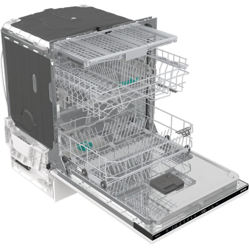 Gorenje Посудомийна машина вбудовувана, 16компл., A+++, 60см, AquaStop, автоматичне відчинення, сенсорн.упр, 3 кошики, білий