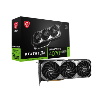 MSI Відеокарта GeForce RTX 4070 Ti SUPER 16GB GDDR6X VENTUS 3X OC