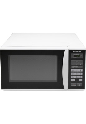 Panasonic Мікрохвильова піч, 25л, 800Вт, дисплей, відкрю ручкою, біло-чорний